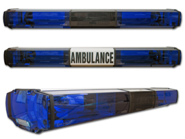 Rampe bleue à feux flash + haut parleur pour ambulance