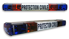 Rampe lumineuse Protection Civile - bleue et orange